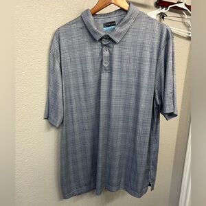 PGA Tour Men's Gray Checkered Polo Shirt